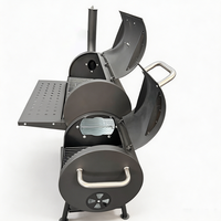 Barbecue portable compact haut de gamme à charbon de bois, hauteur réglable, structure en acier, pare-vent violet, pour la maison, l'extérieur, le camping et la famille
