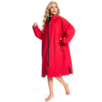 Parka de bain imperméable et chaud personnalisé par sublimation, hommes, enfants, robe de bain à capuche surdimensionnée, doublure en sherpa, veste de bain, poncho de surf sec