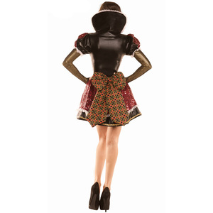 Vestido <span class=keywords><strong>de</strong></span> Disfraz <span class=keywords><strong>de</strong></span> Reina Roja <span class=keywords><strong>de</strong></span> Alicia en el País <span class=keywords><strong>de</strong></span> las Maravillas, Estilo Medieval con Lentejuelas, Poliéster, Talla Personalizada, Vestido Corto para Halloween - Product Image 5