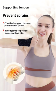 Attelle de soutien réglable pour le poignet avec boucle pour le pouce, enveloppe de compression respirante pour la gaine tendineuse, idéale pour le badminton, le fitness et le yoga - Product Image 5
