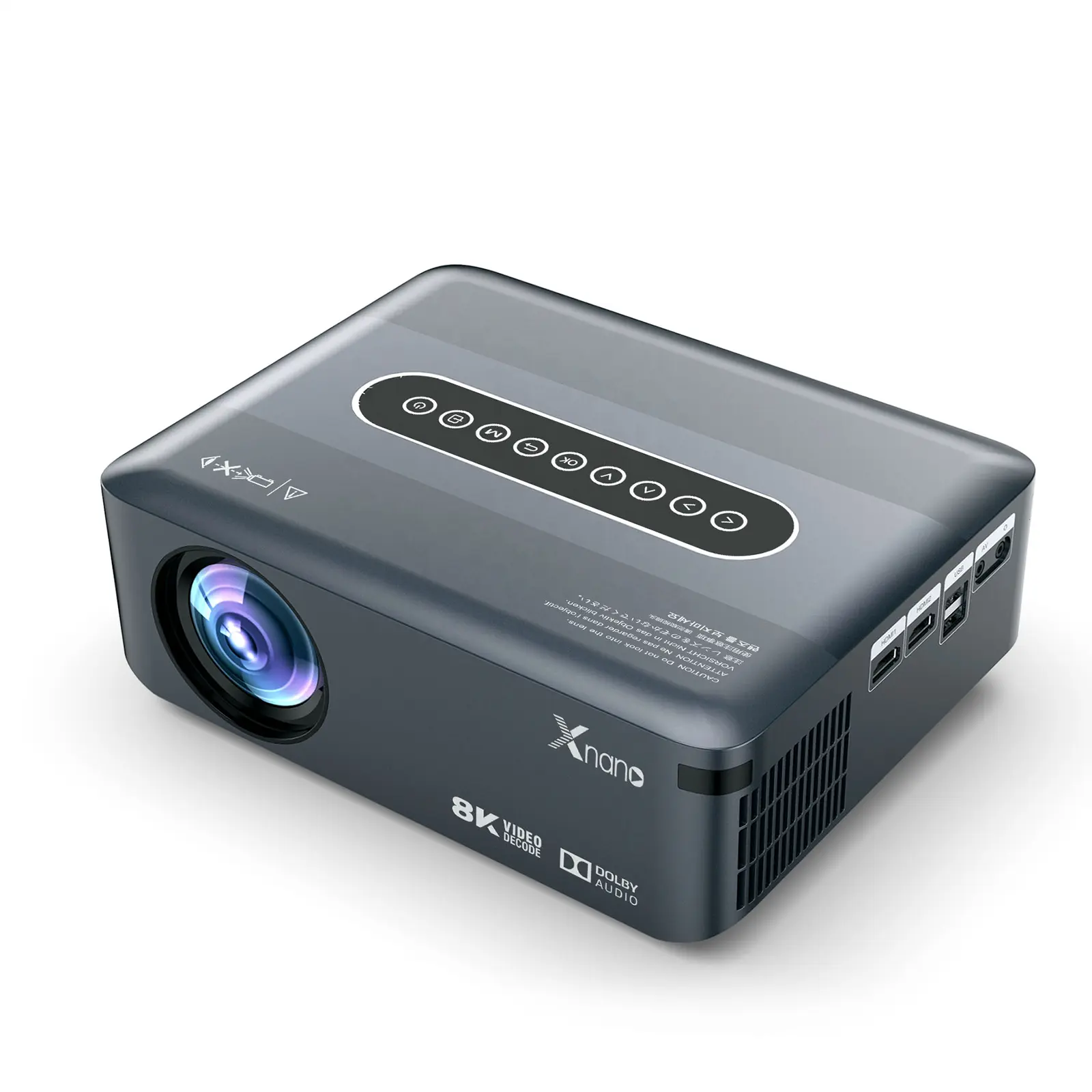 X1 AOSP एंड्रॉयड 9 स्मार्ट प्रोजेक्टर Amlogic T972 5G वाईफ़ाई 3D 1080P नेतृत्व में थिएटर प्रोजेक्टर HD 8K डिकोडिंग बीटी आवाज टीवी नियंत्रण