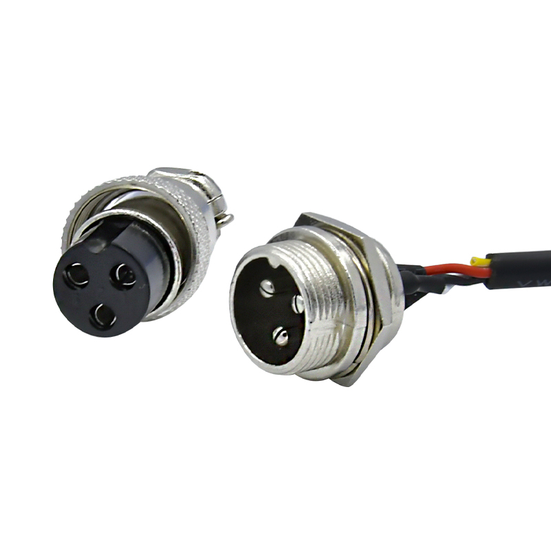 IP65 Panel Mount Connector GX aviation connector Solder Termination