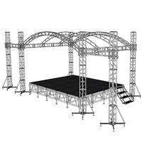Estructura de Aluminio para Iluminación de Escenario, Truss de Techo Arqueado de 40 Pies, para Eventos al Aire Libre