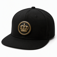 Écusson tissé personnalisé avec emblème couronne, patch en silicone, transfert thermique, logo 3D doré pour casquette, marque privée, sans frais de moule, 100m