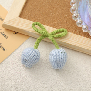 New Arrival Handmade DIY Vải Sợi Hoa Tulip Crochet Đồ Trang Trí Cho Túi Quần Áo Phụ Kiện Trang Trí Nội Thất - Product Image 3