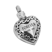 Joyas Conmemorativas Modernas para Mascotas: Urna de Cremación Duradera de Acero Inoxidable en Forma de Corazón para Cenizas y Set de Regalo con Embudo de Lujo
