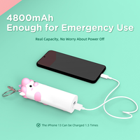 Module personnalisé Porte-clés licorne USB 4800mAh Chargeur rapide Animal mignon Mini banques d'énergie portables de voyage pour téléphone