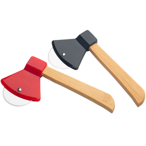 Cortador de <span class=keywords><strong>Pizza</strong></span> Divertido y Novedoso con Forma de Hacha, Cuchillo para <span class=keywords><strong>Pizza</strong></span> con Hoja de Acero Inoxidable y Mango de Bambú, Rodillo para <span class=keywords><strong>Pizza</strong></span> - Product Image 6