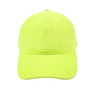 High Quality Fashion Fluorescent Color Custom Embroidery Logo Caps Outdoor Sport Kids Adults Classic Baseball Cap Dad Hats