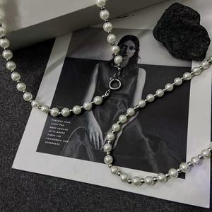 VAF RVS Glazen Parel Trendy Kraal Collier En Perle Acier Inoxydable Gecustomizeerde Lange Heren Hip Hop Parelketting - Product Image 4