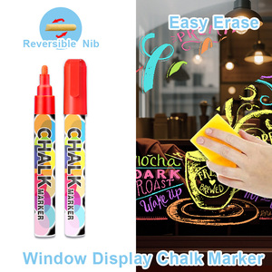 <span class=keywords><strong>Pennarelli</strong></span> a Gesso Liquido da 6mm, Confezione da 8, Colori Neon Brillanti, Punte Reversibili, Cancellabili a Umido, per Graffiti e <span class=keywords><strong>Lavagna</strong></span> - Product Image 3