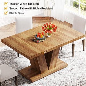 Mesa de Comedor Cuadrada de Madera SENYU, Estilo Chino Clásico, Multifuncional, para 4 Personas, para Uso en Restaurantes y Hogares - Product Image 5