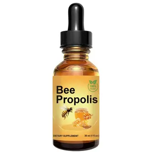 Extrait de propolis d'abeille brésilienne avec étiquette privée, approvisionnement d'usine