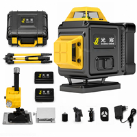 GuangChen Green Beam 360 °   Kit de niveau laser croisé autonivelant avec trépied et télécommande pour la pose de carreaux, la construction et la décoration