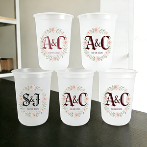 Bicchiere <span class=keywords><strong>da</strong></span> Stadio Riutilizzabile Senza BPA <span class=keywords><strong>da</strong></span> 16oz in PP/PS Satinato Flessibile per Addii al Nubilato o Feste Nuziali, Cocktail, Stampa <span class=keywords><strong>Nome</strong></span> Personalizzata - Product Image 1