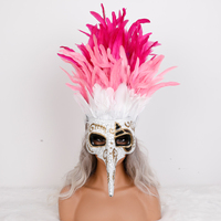 Máscara de Doctor de la Peste Personalizada con Tocado de Plumas, Disfraz de Carnaval Veneciano, Máscara de Nariz Larga para Fiestas y Festivales, Venta al Por Mayor