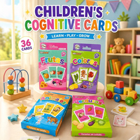 Cartes flash de vocabulaire personnalisées OEM pour enfants de 3 ans et plus, apprendre les formes et les couleurs, cartes double face, fournitures pour enseignants