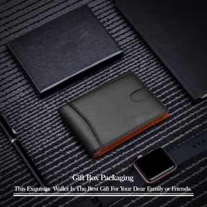 Boshiho Men Money Clip <b>Wallet</b> Leather Customize <b>Wallets</b> Business Minimalist Bifold Rf Carbon Fiber Mens <b>Wallet</b> Card <b>Holder</b> - Product Image 5
