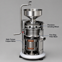 Machine à lait de soja commerciale en acier inoxydable avec fonction de broyage et de déshydratation haute performance pour la production de tofu