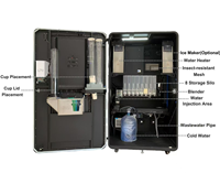 Máquina Expendedora de Café y Batidos de Proteínas Inteligente XG, Dispensador Automático de Proteínas de Suero para Gimnasio |   Control Remoto IoT, Kiosco con Certificación CE
