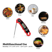 Thermomètre à sonde pliable numérique étanche lecture instantanée pour four de cuisine BBQ viande bonbons large plage de température précision