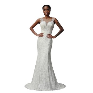 African Mermaid Wedding Dress Sweetheart Neckline <b>Lace</b> Vintage Fit Ivory <b>White</b> W209 - Product Image 2