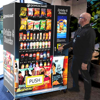 Distributeur Automatique de Nourriture Réfrigérée en Vrac de Chine, Distributeur de Snacks, Chips et Boissons Personnalisé 600W SDK 400W SPCC