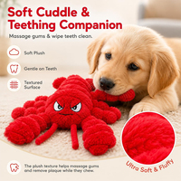 Jouets pour chiens - Jouets à mâcher en peluche couineurs pour chiots avec 3 couineurs et papier froissé, jouets interactifs pour animaux de compagnie pour soulager l'ennui