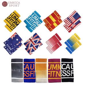 Umicca ejercicio atlético muñequera de punto fino de nailon para tenis baloncesto levantamiento de pesas gimnasio pulsera absorbente de sudor Logo - Product Image 2