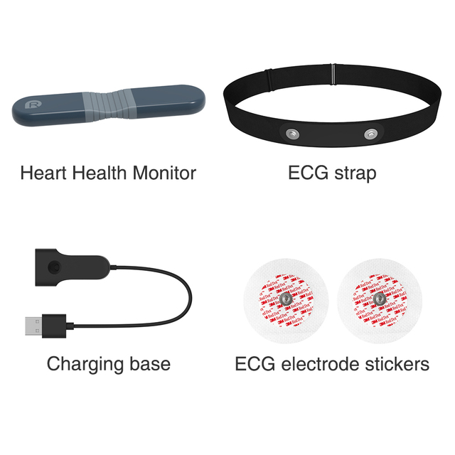 Wellue Holter Ecg 24 Hour Holter Recorder Ai-Ecg Analysis Heart Monitor ekg Machine Wearable Health Monitor Device Ekg Monitor