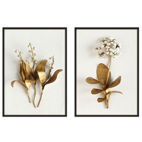 Tableau mural 3D encadré sur toile, motif floral, pour projets hôteliers et résidentiels, par un fabricant de décorations artistiques