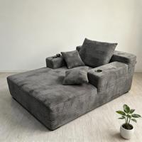 Sofá Seccional Convertible Moderno de Cuero PU, Comprimido y Sellado al Vacío, con Soporte Lumbar Ajustable y Esquinas Redondeadas para Sala de Estar