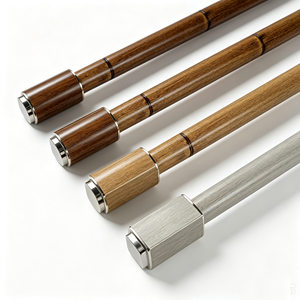 Barra <span class=keywords><strong>de</strong></span> Cortina Doble <span class=keywords><strong>de</strong></span> Metal Clásica, Directo <span class=keywords><strong>de</strong></span> Fábrica, Montaje en Pared, Resistente, hasta 6.6m <span class=keywords><strong>de</strong></span> Longitud, <span class=keywords><strong>para</strong></span> <span class=keywords><strong>Ventanas</strong></span> del Hogar - Product Image 1