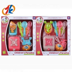 Ensemble de jouets de cuisine en PVC pour enfants : spatule, cuillère, couteau, planche à découper, poêle, <span class=keywords><strong>casserole</strong></span>, cuisinière à gaz, couleur personnalisable, certifié sécurité, jeu d'imitation - Product Image 2