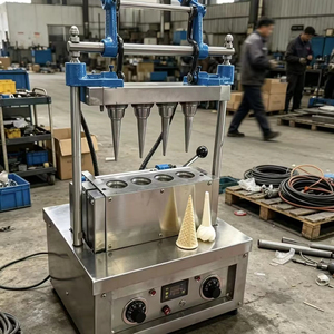 Machine automatique électrique de fabrication de cornets de qualité alimentaire, machine à cornets de crème glacée à haut rendement, 220V, neuve - Product Image 1