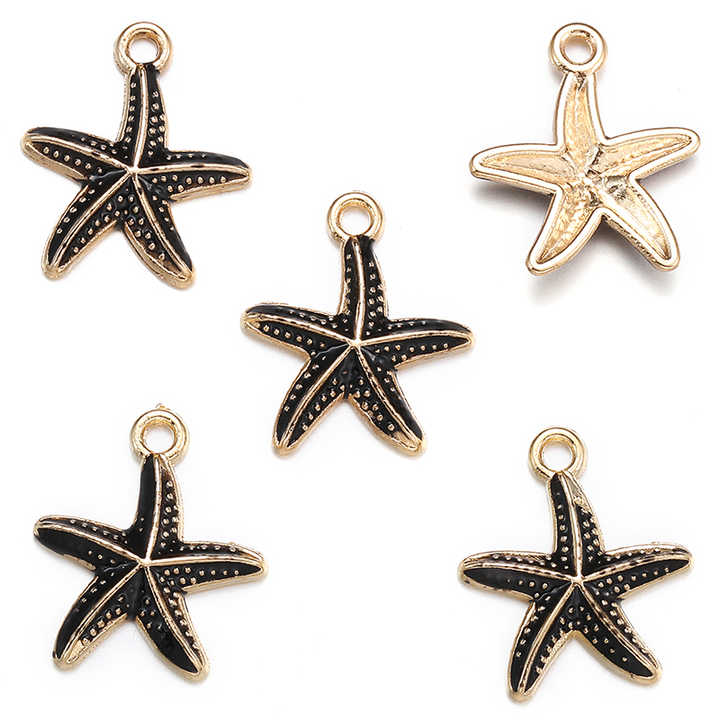 Alloy Enamel Shell Sea Star Conch Charms Pearl Beads for Earring Necklace Bracelet Pendants DIY Jewelry Making Findings W443