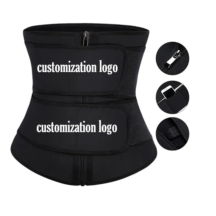 HOT SALE HEXIN Corset Women Waist Trainer Plus Size Latex Double Belt Waist Trainer 7 Steel Bones Waist Cinchers Shapewear