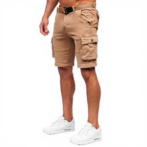 Custom Logo Terry Plain Dyed <b>Mens</b> Cargo <b>Shorts</b> Drawstring Waterproof Breathable Workout Side Pockets Sublimated High Street - Product Image 4