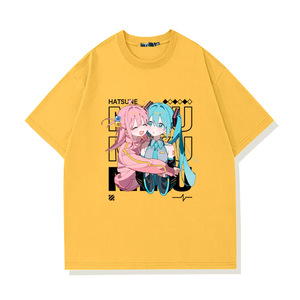 เสื้อยืดแขนสั้นผ้าฝ้ายลาย Lonely Rock Poky Sauce สำหรับผู้ชาย ทรงหลวม ไหล่ตก เสื้อครึ่งแขนสำหรับฤดูร้อน - Product Image 4