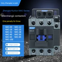 Contacteur électrique Chint Kunlun NXC-09 12 18 25 32 38 40 50 65 85 100A AC 220V, tension nominale du circuit principal 380V