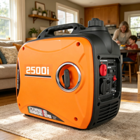 Générateurs d'énergie portables à onduleur intelligent, silencieux, à essence 4 temps, 1KW 1.5KW 2KW 2.5KW, 50/60Hz, autonomie de 5,7h, faciles à transporter