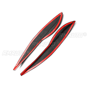 1 par de cubiertas embellecedoras de fibra de carbono auténtica para faros delanteros de coche, tipo ceja/párpado, para Honda Fit 2009 2010 2011 2012, calcomanías para faros de coche - Product Image 5