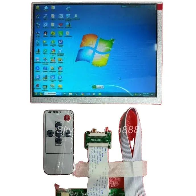 Placa de control de unidad de control de 2/VGA/AV con pantalla LCD de alta definición IPS de 1024*768 pulgadas para Raspberry Pi