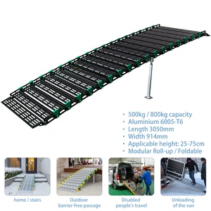 Rampa Portátil Enrollable Simplywalk, 500 kg, Ancho 914 mm, Superficie Anodizada, Rampa <span class=keywords><strong>para</strong></span> <span class=keywords><strong>Escaleras</strong></span>, Fabricante de <span class=keywords><strong>Rampas</strong></span> ODM, Prueba de Carga SGS - Product Image 2