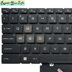 Clavier d'ordinateur portable rétroéclairé RVB 16 broches UI US pour MSI Katana GF66 <span class=keywords><strong>GF76</strong></span> MS-17L1 MS-1582 1581 MSI Cyborg 15 A12VF A12VE A13VF MS-15K1 - Product Image 2