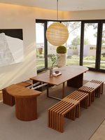 Table de salle à manger pliante en bois extensible pour intérieur, idéale pour la maison, les cafés et les restaurants - Meilleure vente