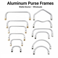 Cadres de sacs Doctor Purse en tube d'aluminium léger, avec poignée en aluminium, disponibles en 5.5/6/7/7.5/8/10 pouces, pour la fabrication de sacs et pochettes