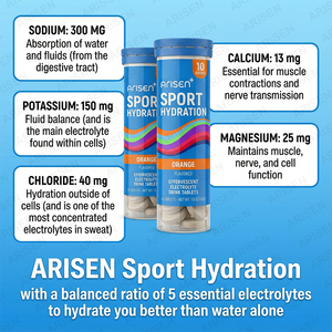 טבליות אלקטרוליטים ספורטיביות של OEM עם מגנזיום, סידן, אשלגן, כלוריד וסודיום, טבליות תוססות להידרציה - Product Image 4