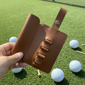 RR Envío Rápido: Soporte para Tees <span class=keywords><strong>de</strong></span> <span class=keywords><strong>Golf</strong></span> con Funda para Petaca, Petaca Portátil, Bolsa <span class=keywords><strong>de</strong></span> Cuero PU para Tees <span class=keywords><strong>de</strong></span> <span class=keywords><strong>Golf</strong></span>, Accesorios Deportivos <span class=keywords><strong>de</strong></span> <span class=keywords><strong>Golf</strong></span> para Exteriores - Product Image 4