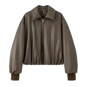 Veste courte en cuir pour homme et femme, coupe-vent, imperméable, épaisse et chaude - Product Image 1